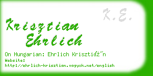 krisztian ehrlich business card